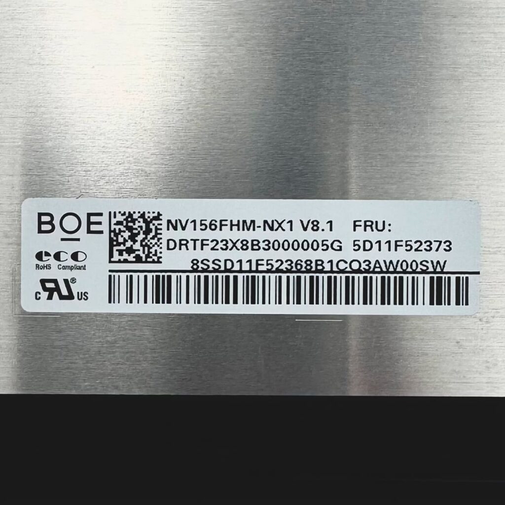 Label of BOE NE156FHM-NX1 V8.1 with part number 5D11F52373 - Fixlaptop Tbilisi