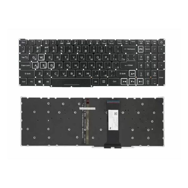 Keyboard for Acer Nitro 5 AN515-44 white backlight RU/EN layout