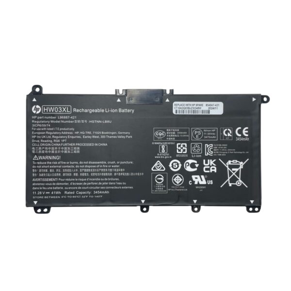HW03XL battery for HP laptop 11.2V 3454mAh original