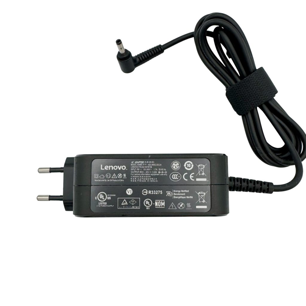 Side view of Lenovo 65W 20V 3.25A charger – Tbilisi, Georgia