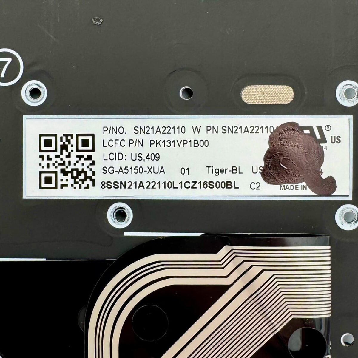 Keyboard label with part number SN21A22110 - Lenovo ThinkPad - photo in Georgia