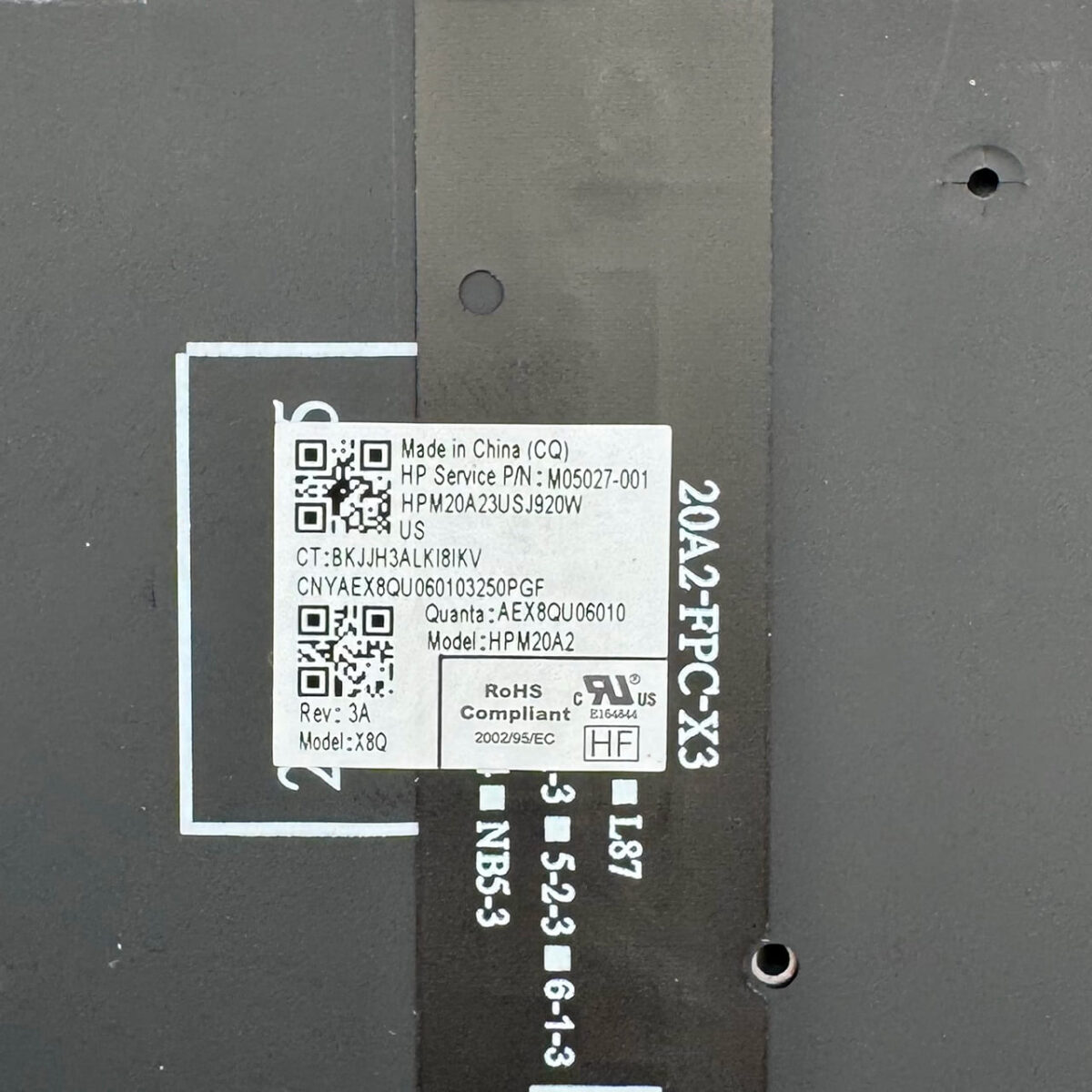 HP part number M05027-001 label – ProBook 440 G8 G9 keyboard – Georgia photo