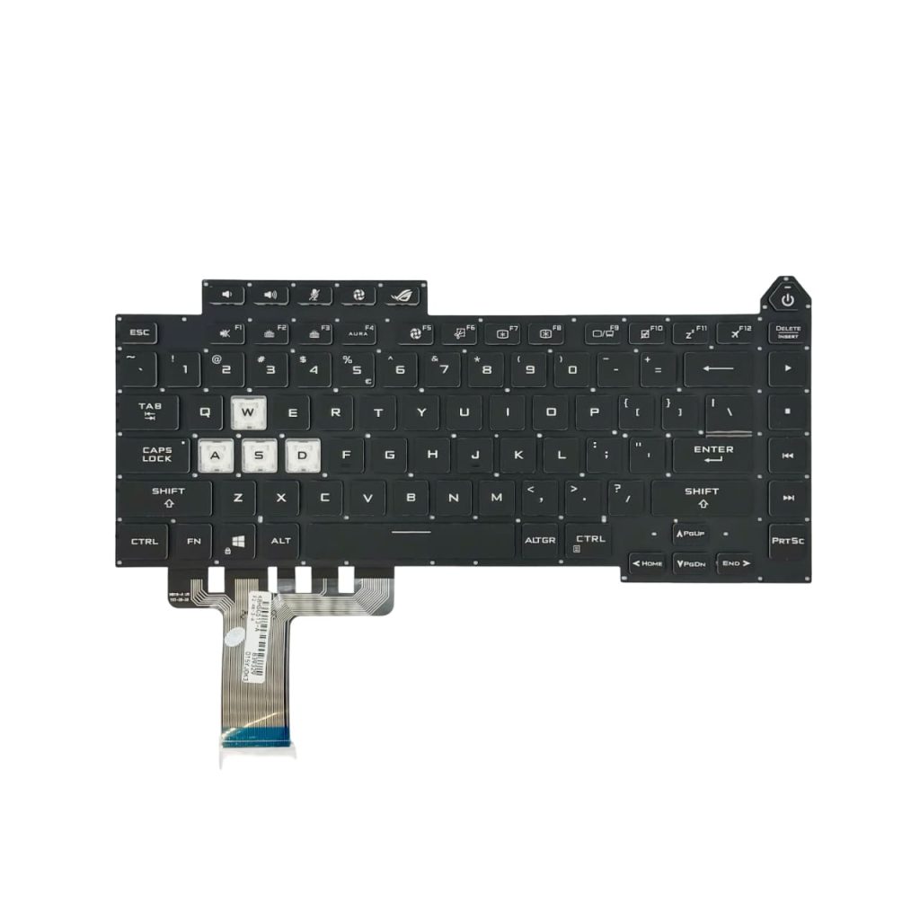 Asus ROG G513 RGB keyboard – top view with WASD keys – Tbilisi Georgia