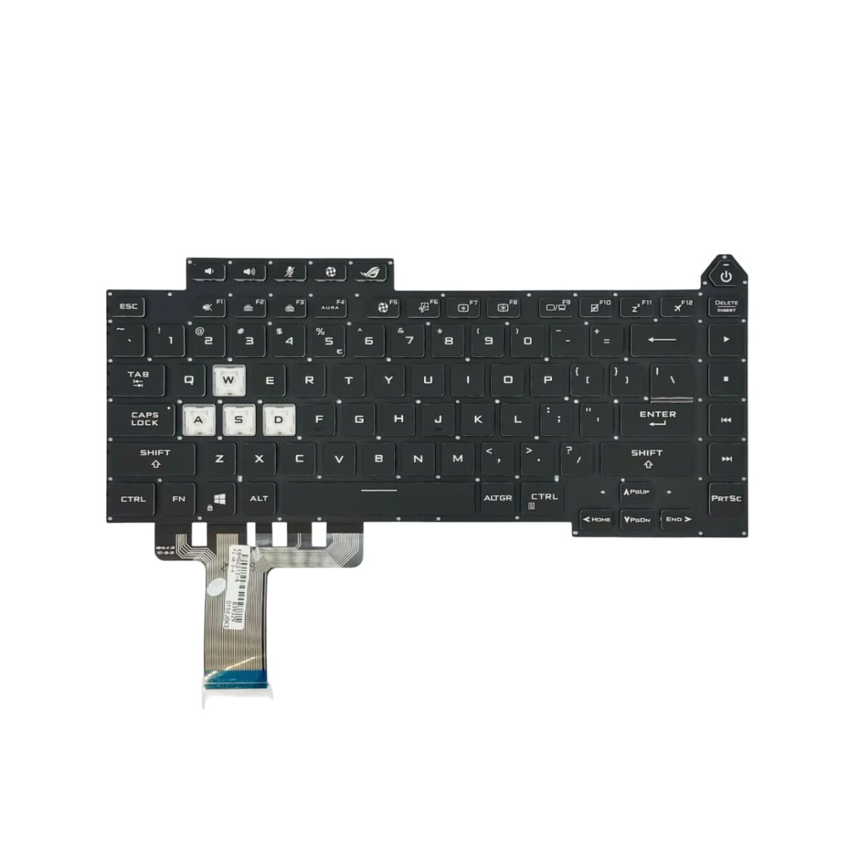 Asus ROG G513 RGB keyboard – top view with WASD keys – Tbilisi Georgia