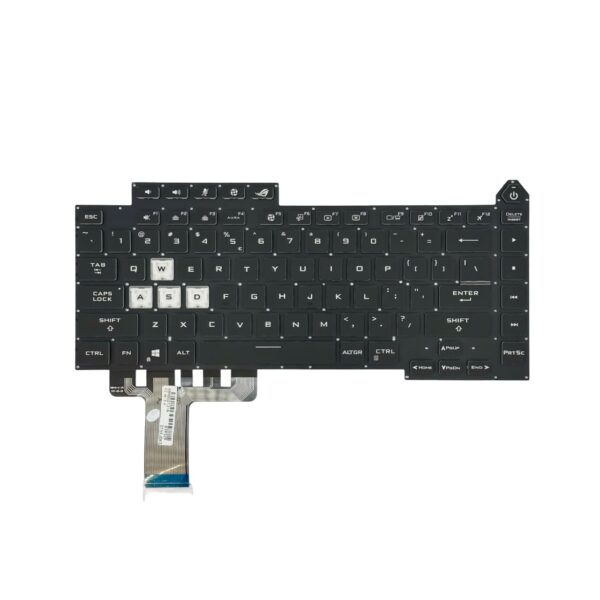 Asus ROG G513 RGB keyboard – top view with WASD keys – Tbilisi Georgia
