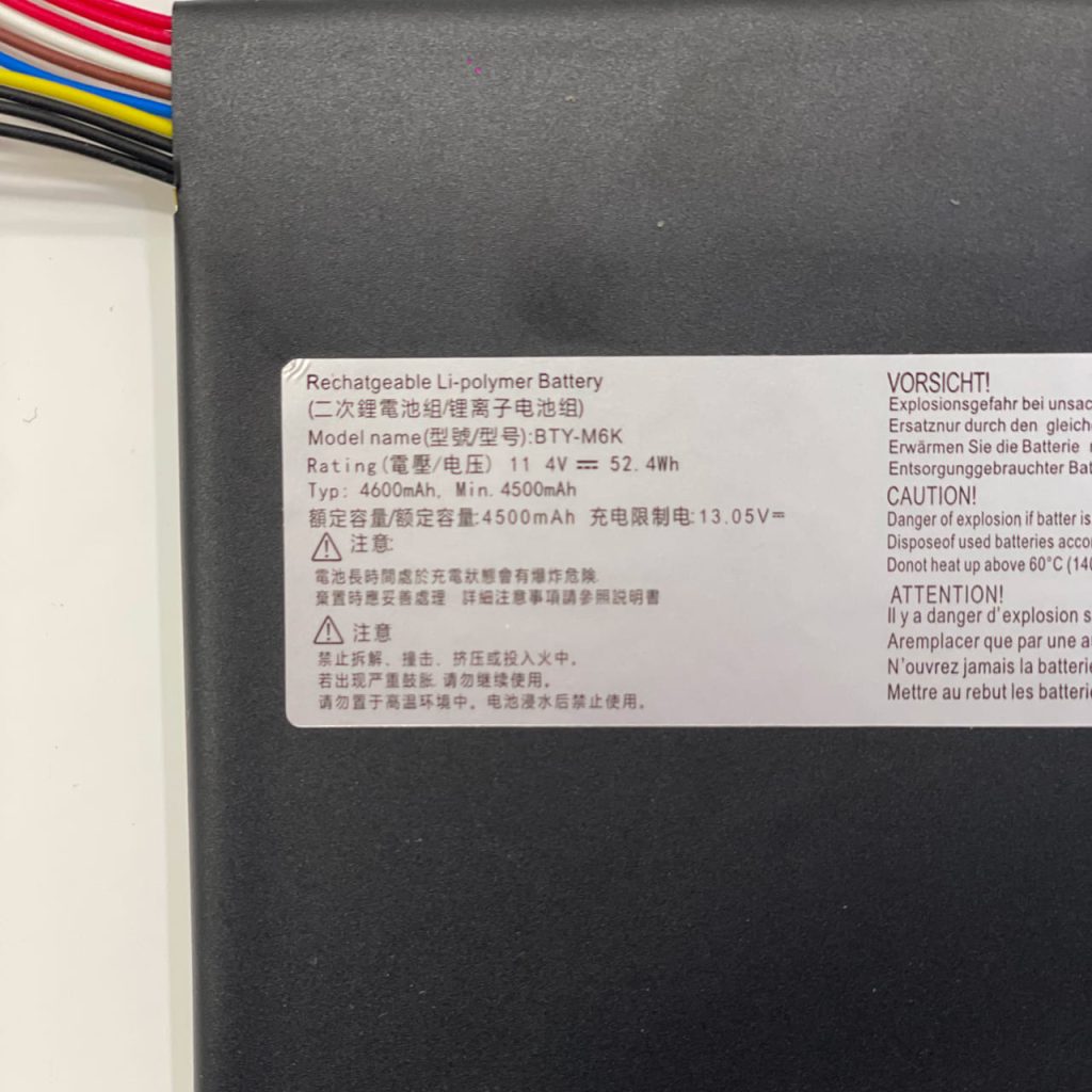 BTY-M6K Battery Label – 11.4V 4600mAh – MSI Replacement – FixLaptop.ge