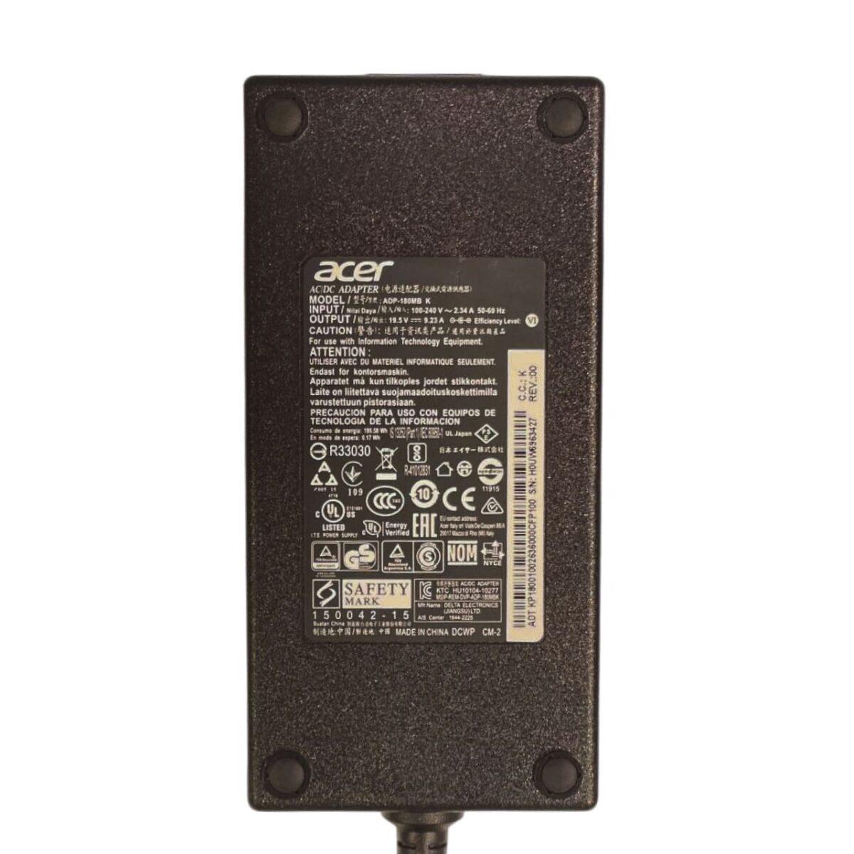 Original Acer ADP-180MB K Charger Label – 180W Adapter – FixLaptop.ge