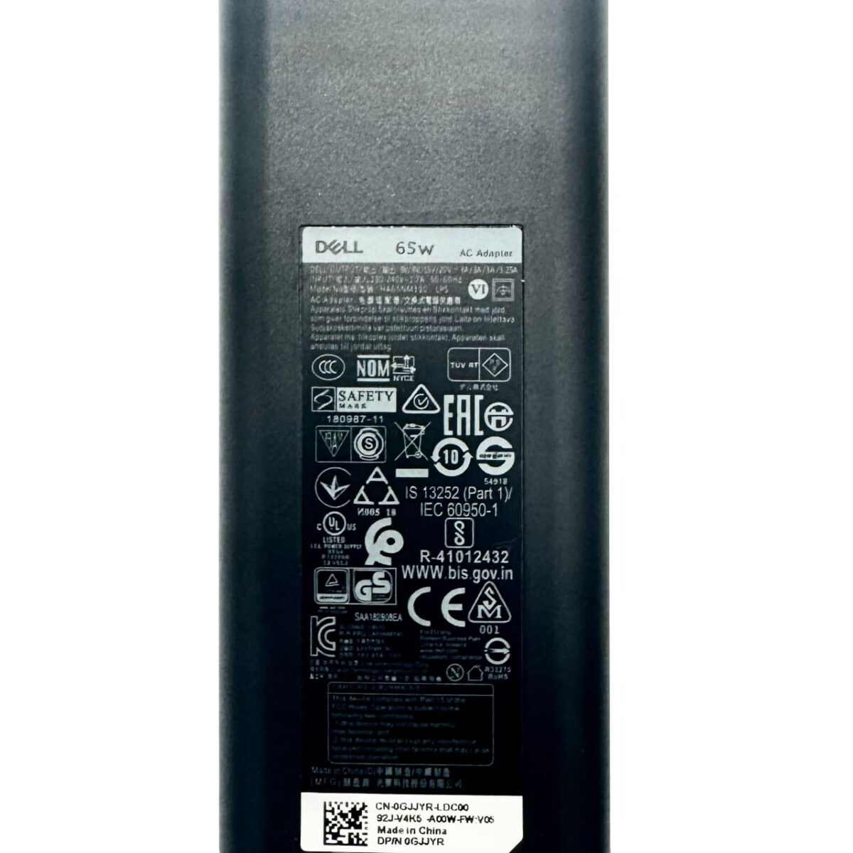 Label of Dell 65W USB-C power adapter 20V 3.25A – Fixlaptop Tbilisi