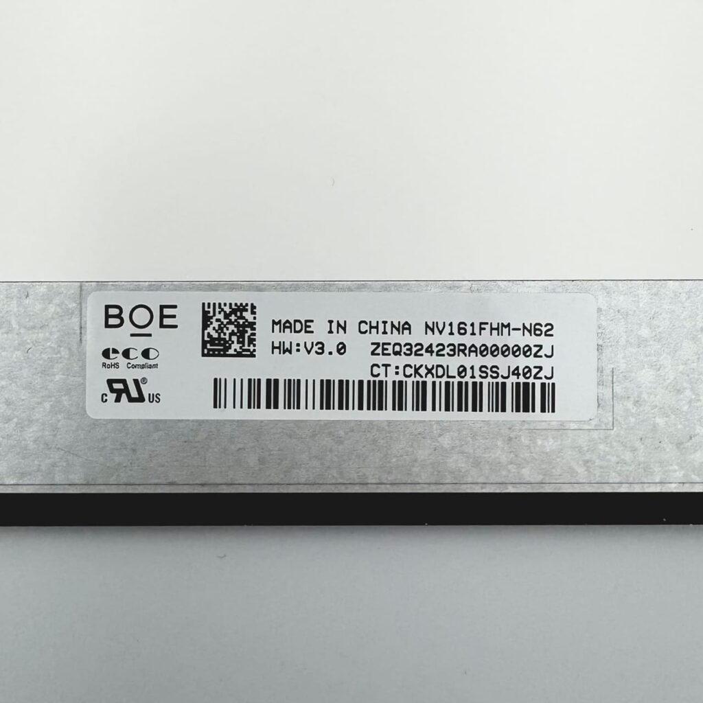 Label of BOE NV161FHM-N62 N62 HW V3.0 30-pin panel - Fixlaptop Georgia