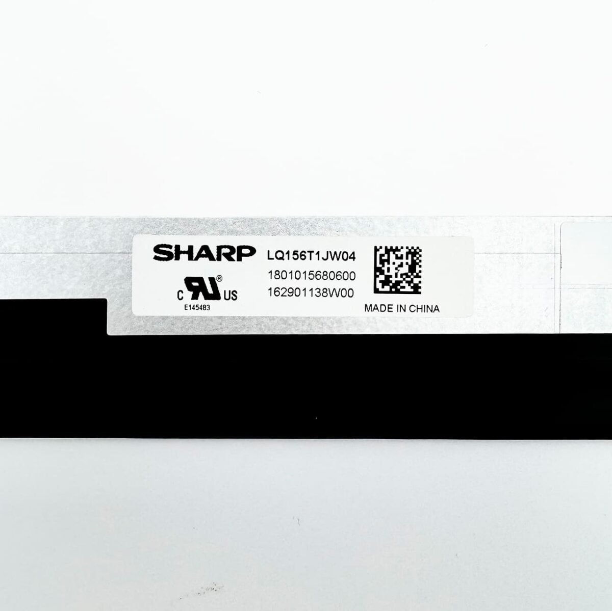 Sharp LQ156T1JW04 model label close-up - 40-pin eDP QHD panel - Georgia