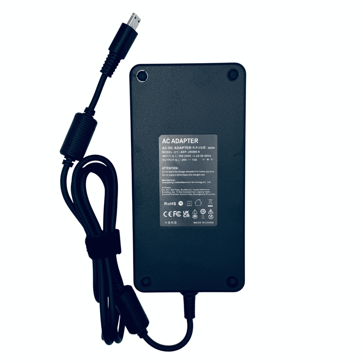 MSI 280W rectangular charger 20V 14A for GE66 GE76 FixLaptop Tbilisi