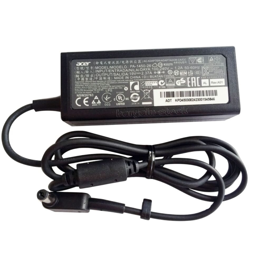 Acer 45W charger 19V 2.37A 5.5x1.7 – Fixlaptop Tbilisi