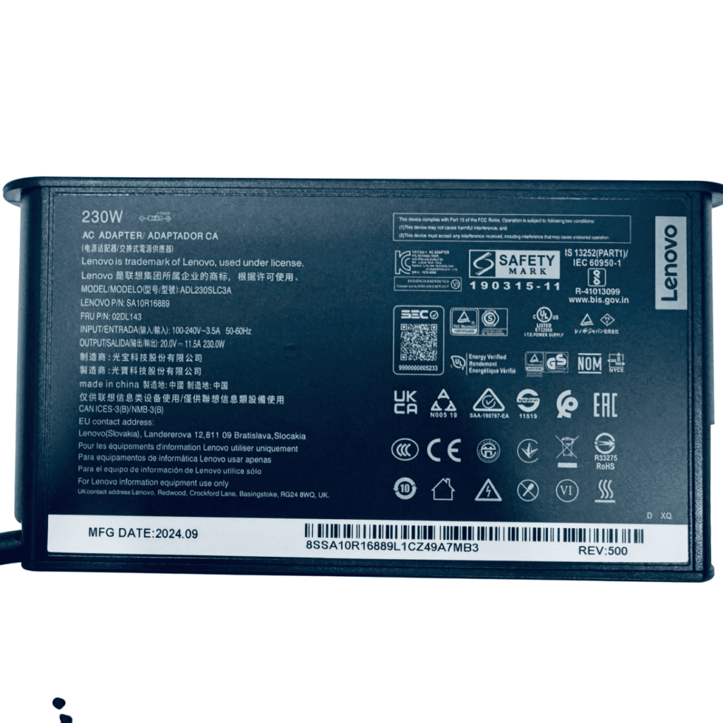 Original Lenovo ADL230NDC3A 20V 11.5A power adapter – Georgia