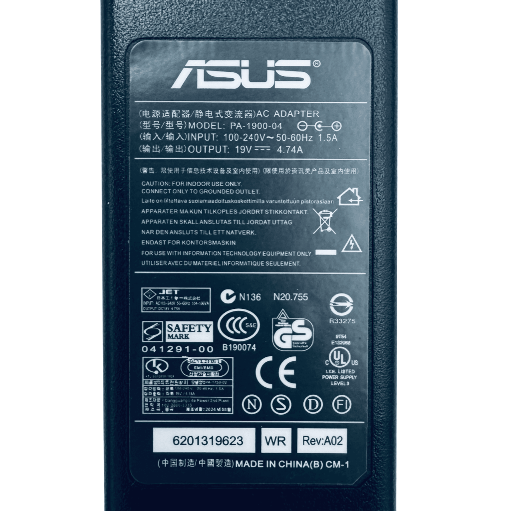 Asus 90W AC adapter PA-1900-04 19V 4.74A with 5.5x2.5mm connector – FixLaptop Georgia